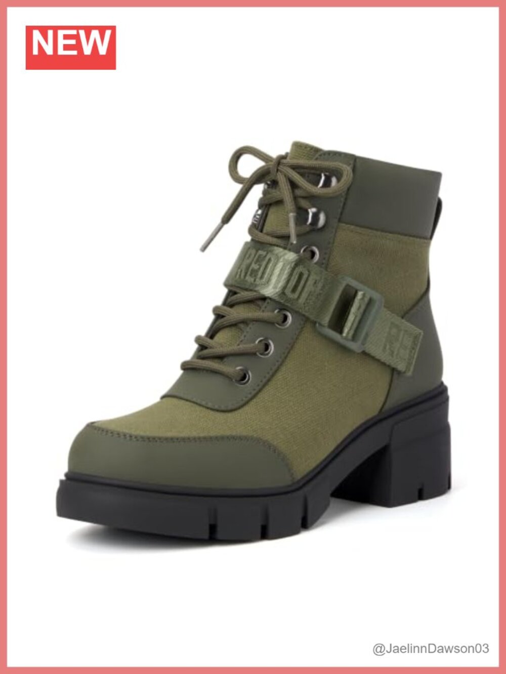 Women's Combat Boots Chunky Lug Sole Lace-Up Ankle Boots